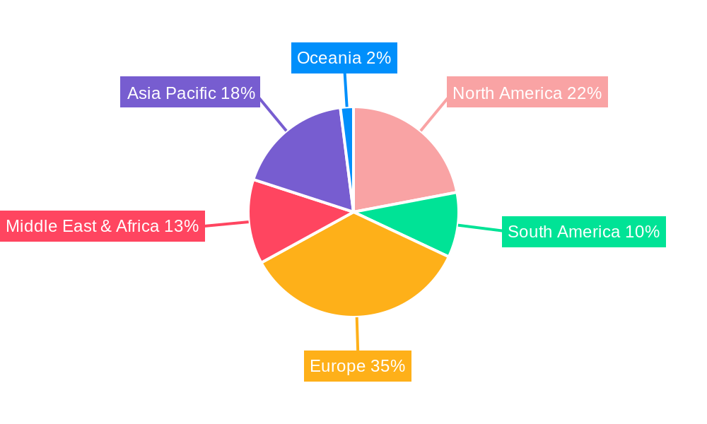 Diving Support Vessel Market Share by Region - Global Geographic Distribution