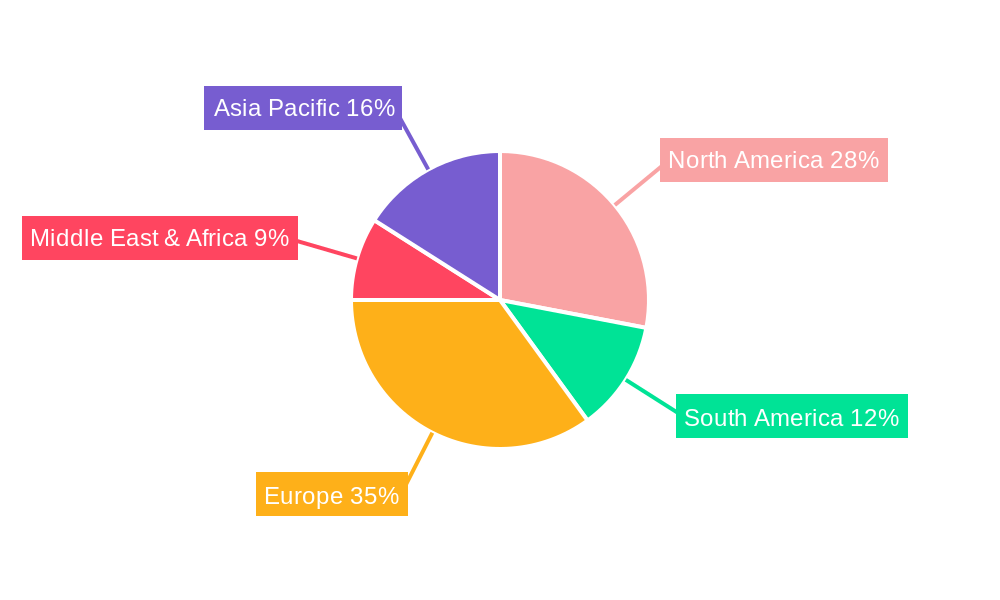 Residential Waterproofing Bituminous Membrane Market Share by Region - Global Geographic Distribution