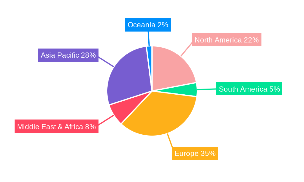 Solid Oxide Electrolyzer Cell (SOEC) Market Share by Region - Global Geographic Distribution