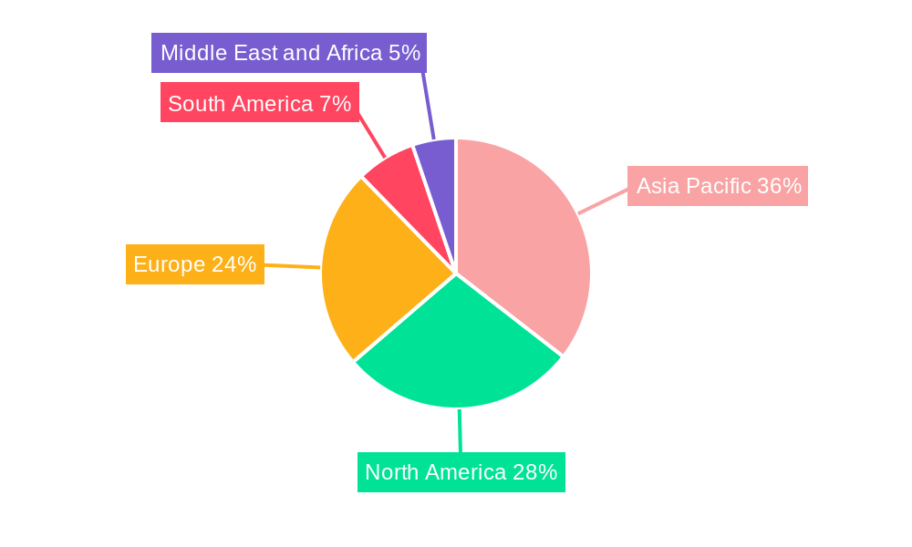Methylene Chloride Market Market Share by Region - Global Geographic Distribution