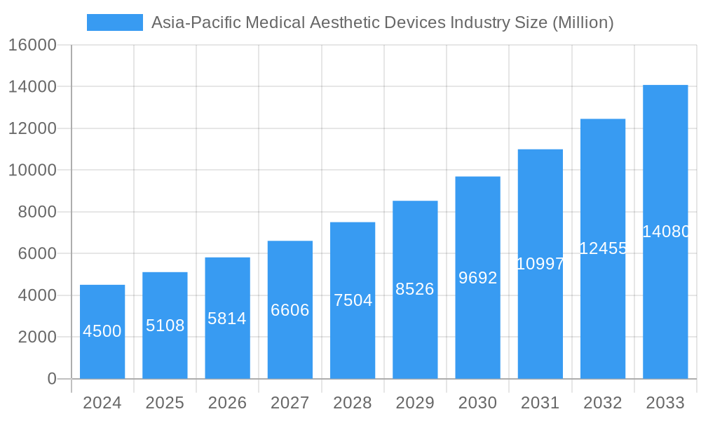 Asia-Pacific Medical Aesthetic Devices Industry Market Size and Forecast (2024-2030)
