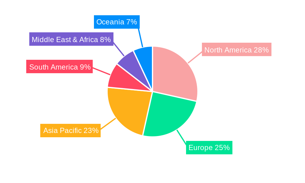 Geochemical Services Market Share by Region - Global Geographic Distribution