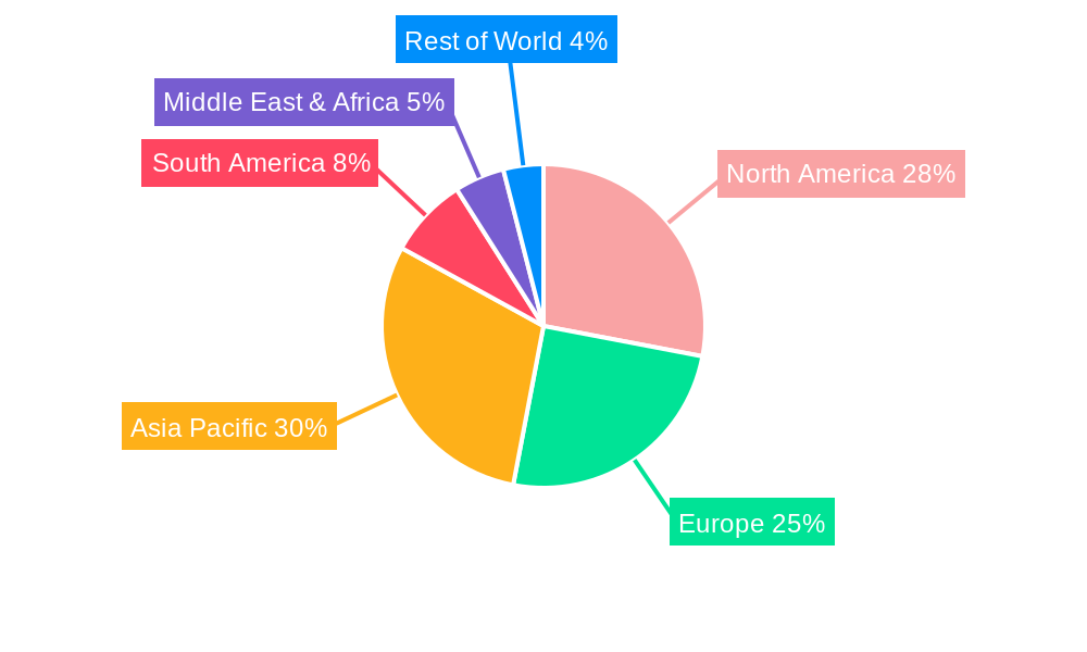 Natural Diacetyl Market Share by Region - Global Geographic Distribution