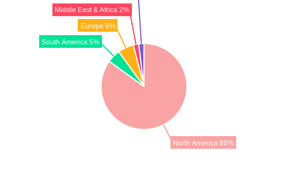 US Oil and Gas Midstream Market Market Share by Region - Global Geographic Distribution