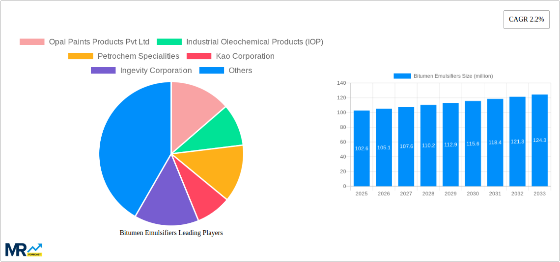 Bitumen Emulsifiers Research Report - Market Size, Growth & Forecast