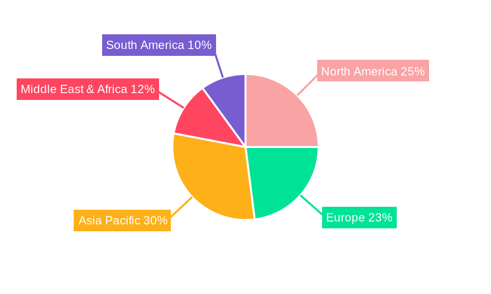 PTFE Lined Valves Regional Share