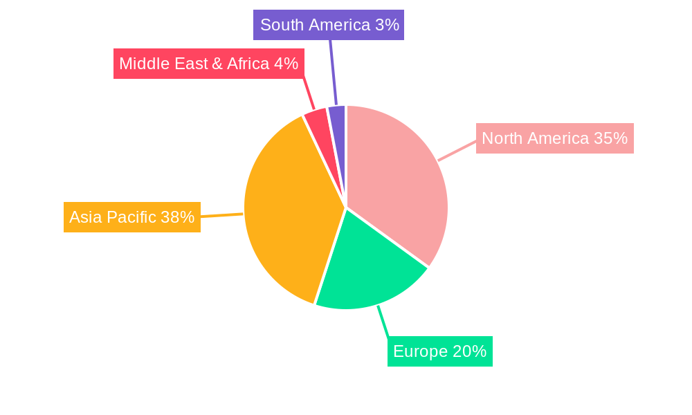 Shower Heads for Semiconductor Processing Chamber Regional Share