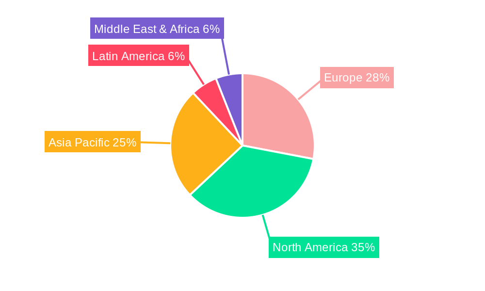 Europe Professional Audio Video (ProAV) Market Market Share by Region - Global Geographic Distribution
