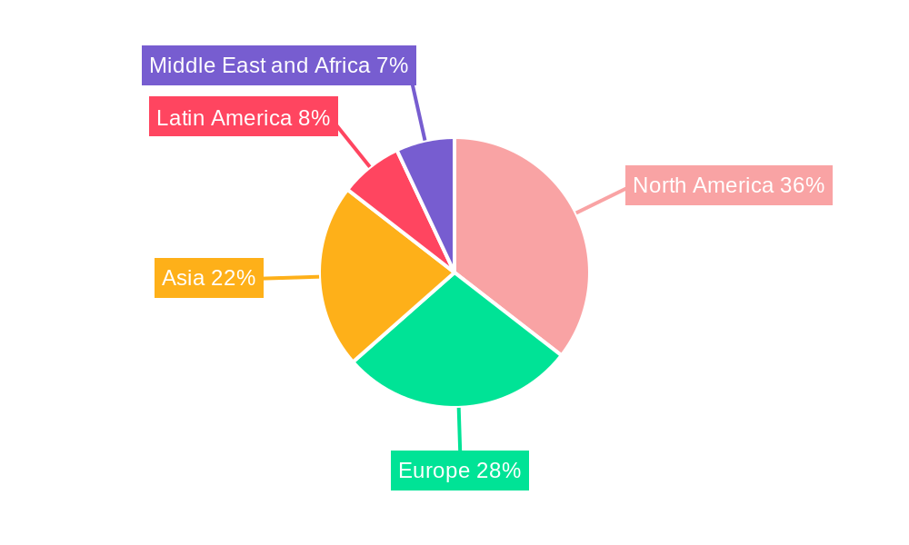 SEO Market Market Share by Region - Global Geographic Distribution