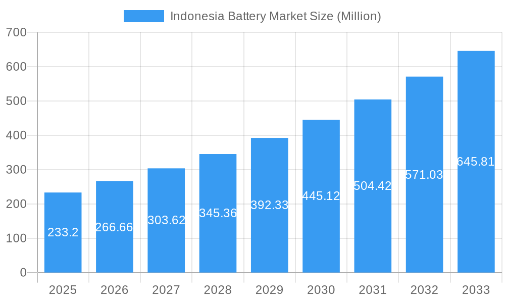 Indonesia Battery Market Market Size and Forecast (2024-2030)