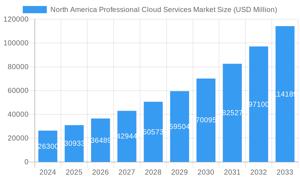 North America Professional Cloud Services Market Market Size and Forecast (2024-2030)