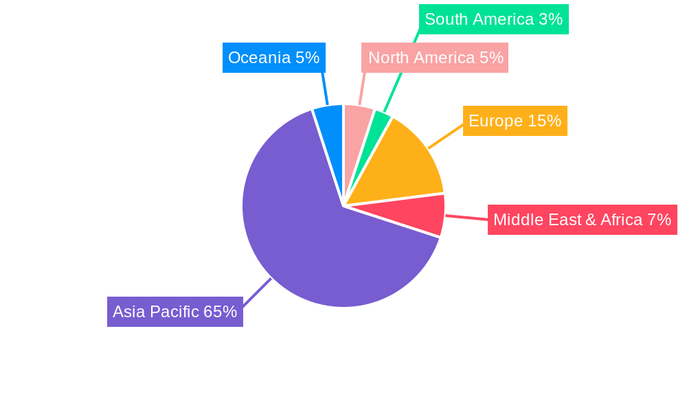 ASEAN Satellite Communications Market Market Share by Region - Global Geographic Distribution