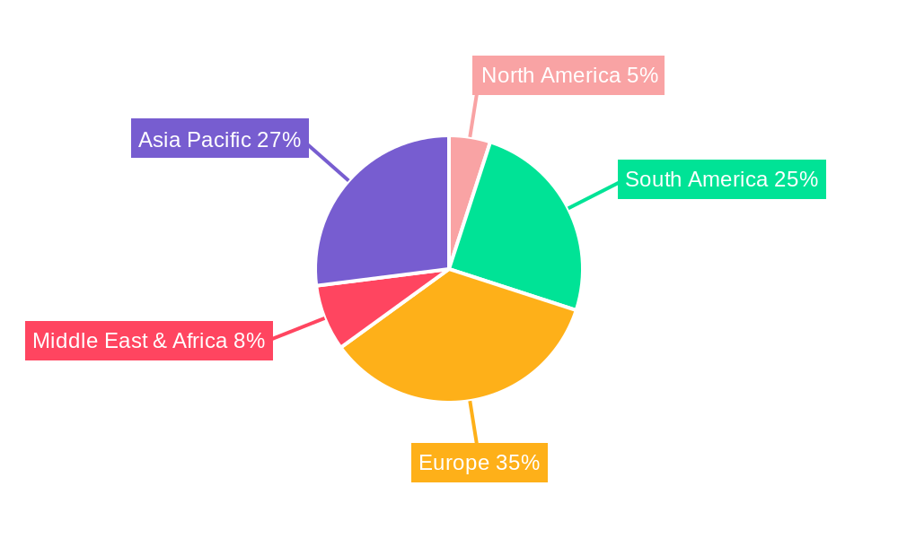 Mammography Market in Brazil Market Share by Region - Global Geographic Distribution