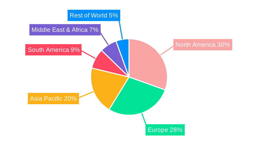 Moisture Absorbent Pads for Fruit and Vegetables Market Share by Region - Global Geographic Distribution
