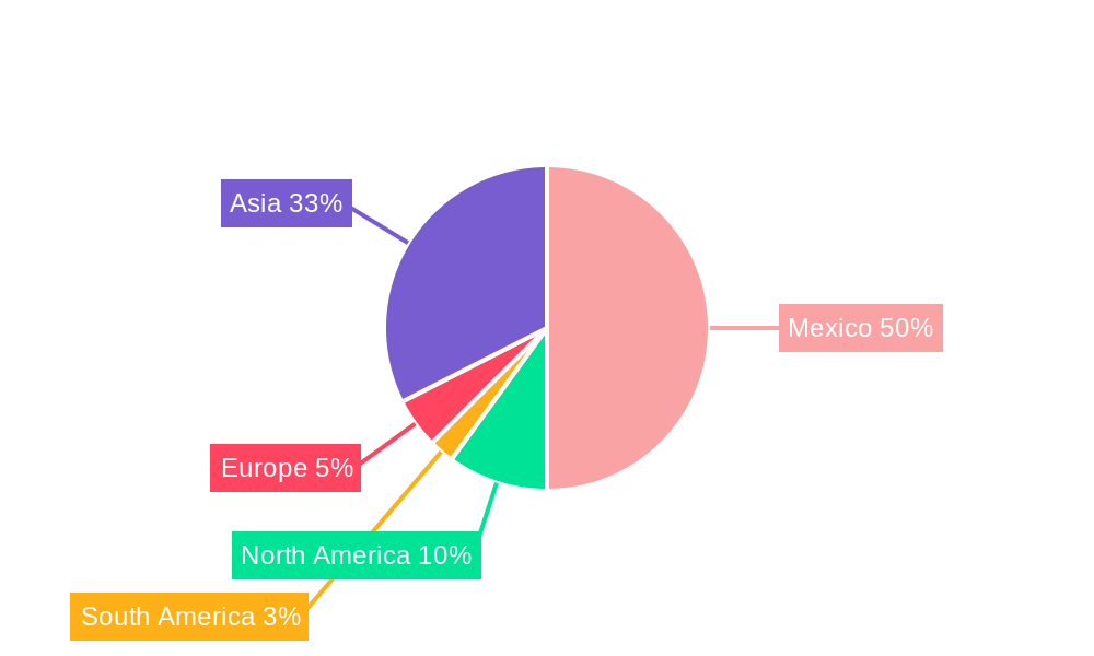 Mexico Automotive Actuators Market Regional Share