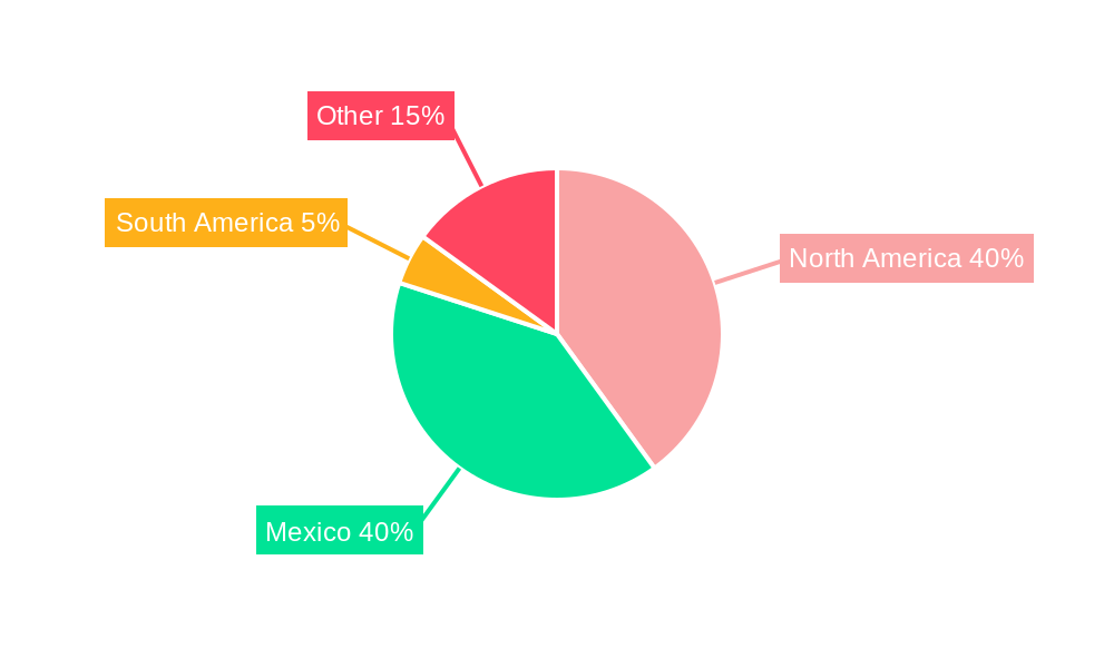 Mexico Caustic Soda Industry Regional Share