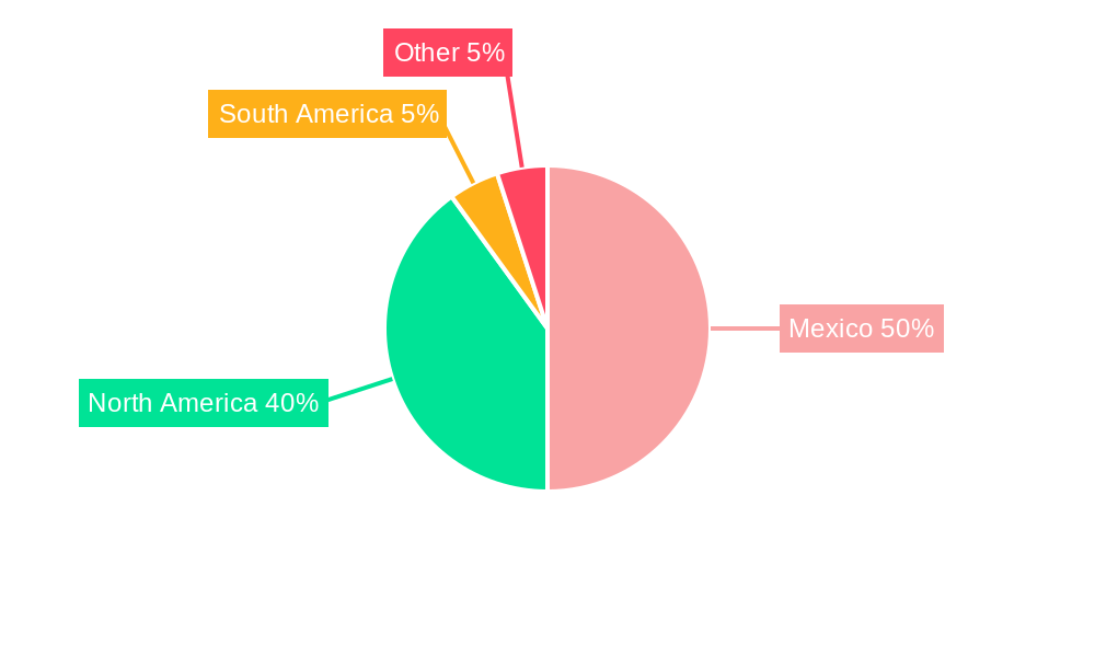 Mexico Glass Packaging Industry Regional Share