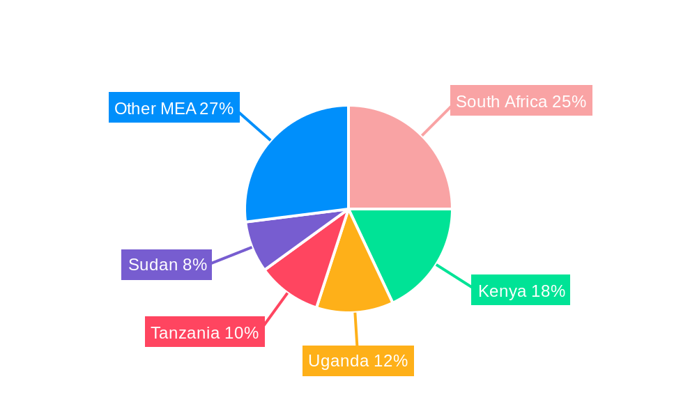 Middle East and Africa Indoor LED Lighting Market Regional Share