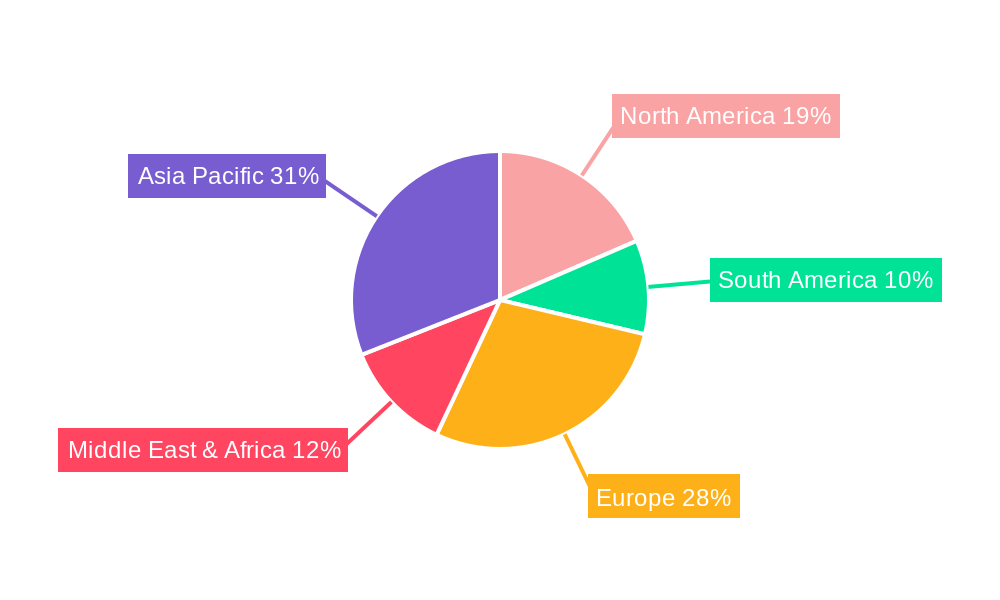 Commercial UPVC Window and Door Market Share by Region - Global Geographic Distribution