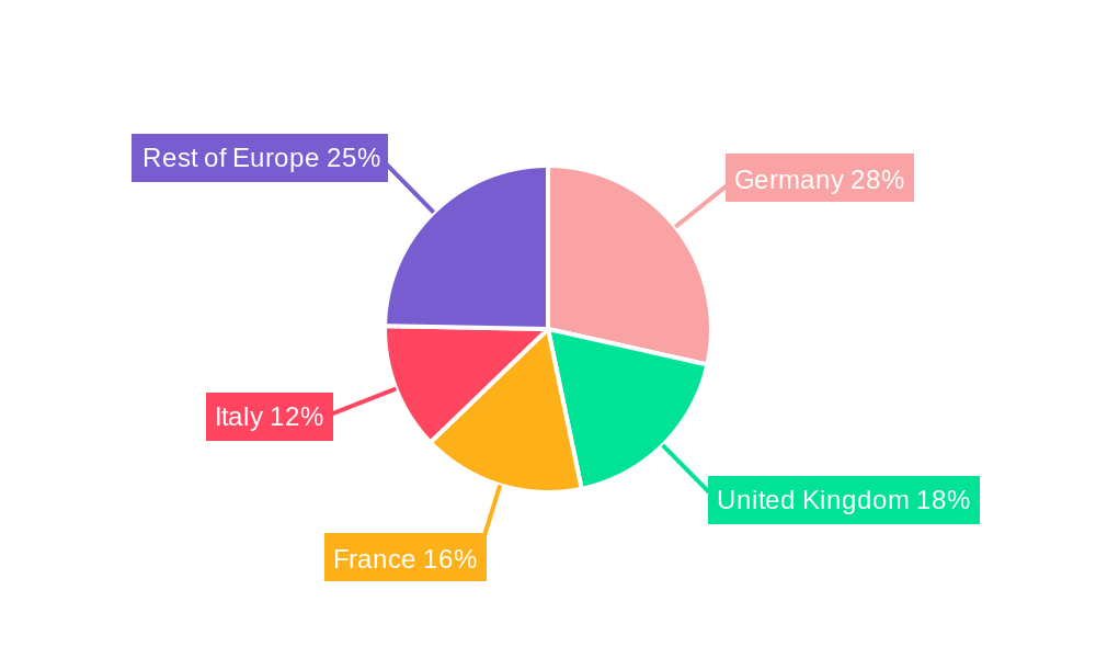 Europe Reactive Adhesives Market Market Share by Region - Global Geographic Distribution