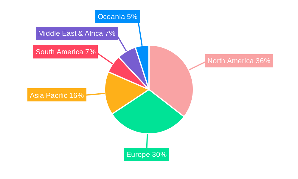 Gluten-free Baker Market Share by Region - Global Geographic Distribution