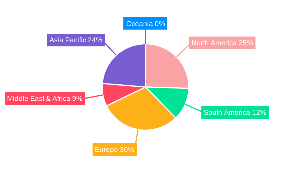 Guanidine Nitrate for Airbags Market Share by Region - Global Geographic Distribution