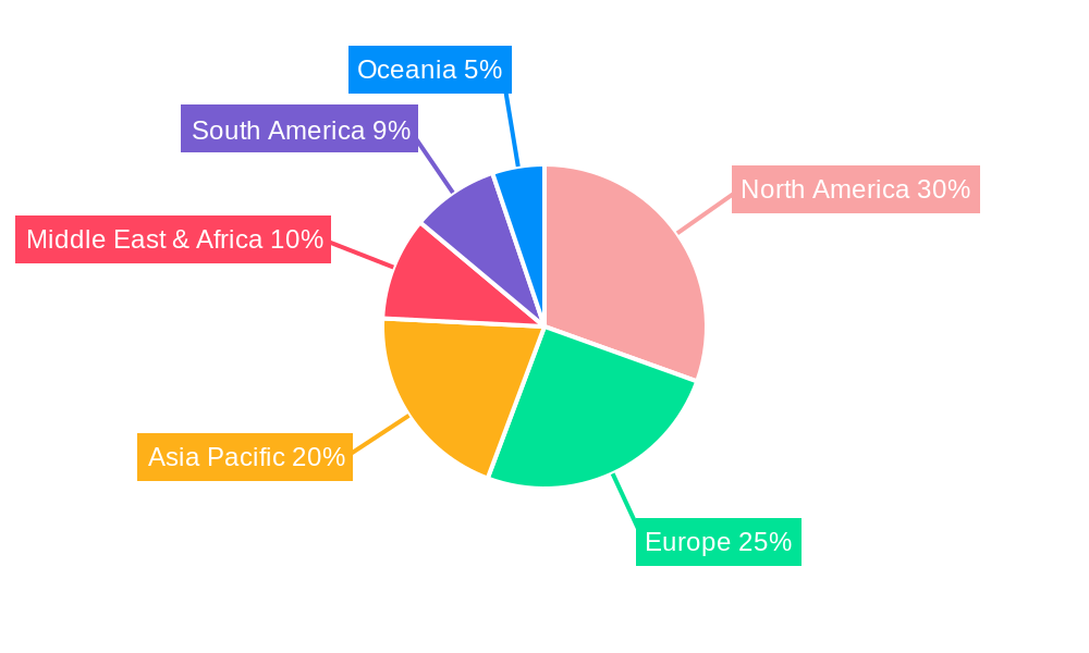 Low Earth Orbit Satellite Service Market Share by Region - Global Geographic Distribution
