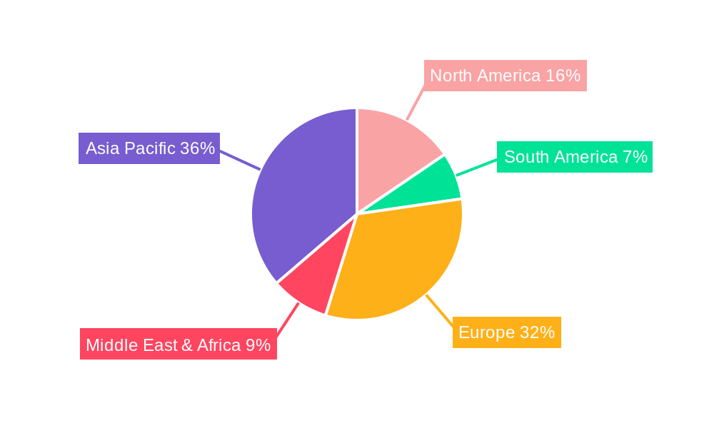 Rail Transit Carbon Ceramic Composite Brake Market Share by Region - Global Geographic Distribution