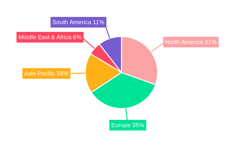 Ski and Snowboard Racks for Cars Market Share by Region - Global Geographic Distribution