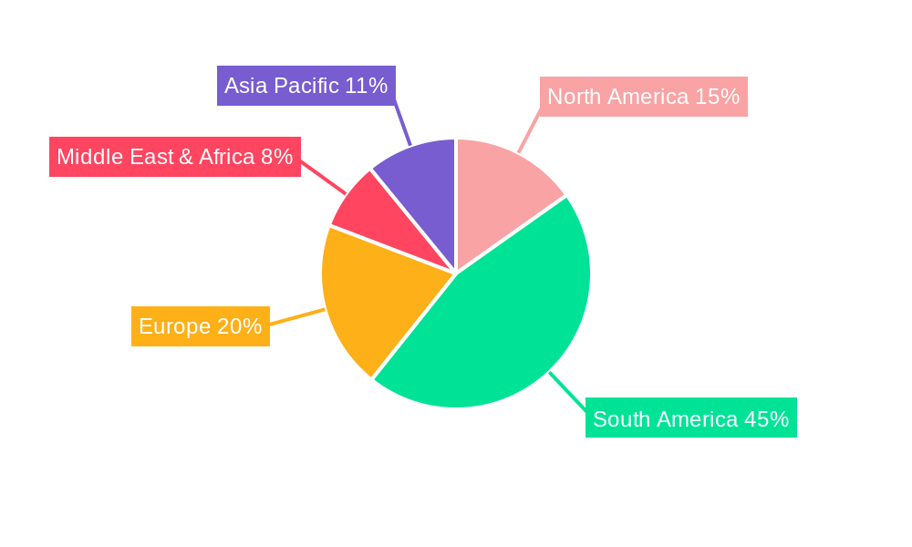 Luxury Goods in Brazil Market Regional Share